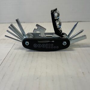 Compact Multi-Tool with Black and Silver Finish